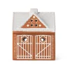 Kähler Gingerbread lichtjeshuis, Christmas barn 11,5 cm< Kaarsenhouders & Kaarsenborden