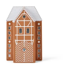 Kähler Gingerbread Waxinelichtjeshouder groot 17 cm, Bruin< Kaarsenhouders & Kaarsenborden