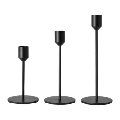 Scandi Living Glare kandelaar 22 cm, Zwart< Kandelaars