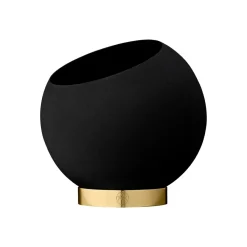 AYTM Globe bloempot Ø17 cm, Black< Bloempotten