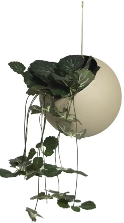 AYTM GLOBE hangende bloempot Ø17 cm h28 cm, Taupe< Bloempotten