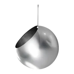 AYTM GLOBE hangende bloempot Ø17 cm h28 cm, Zilverkleurig< Bloempotten