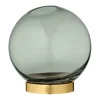 AYTM Globe vaas klein, groen-messing< Vazen