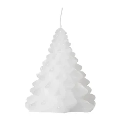 Broste Copenhagen Granny kerstboom kaars Ø9x10 cm, Pure White< Kaarsen