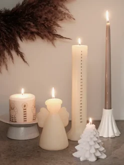Broste Copenhagen Granny kerstboom kaars Ø9x10 cm, Pure White< Kaarsen
