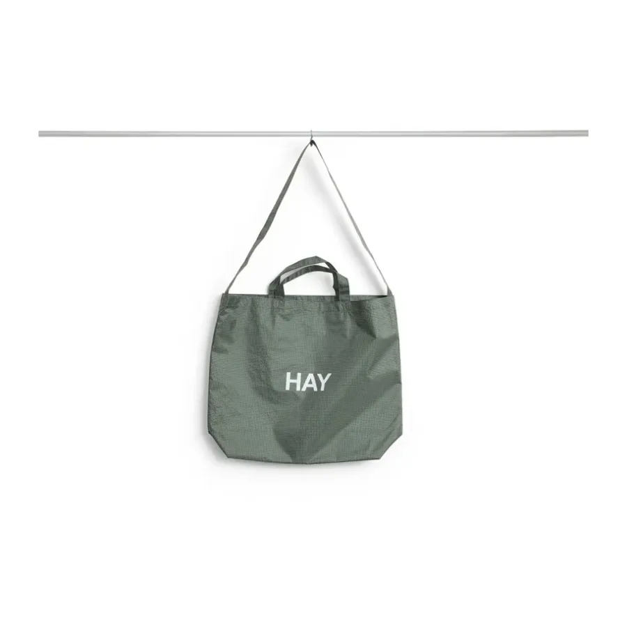 HAY Grid Crossover Bag tas medium, Dark green, medium< Opbergmanden