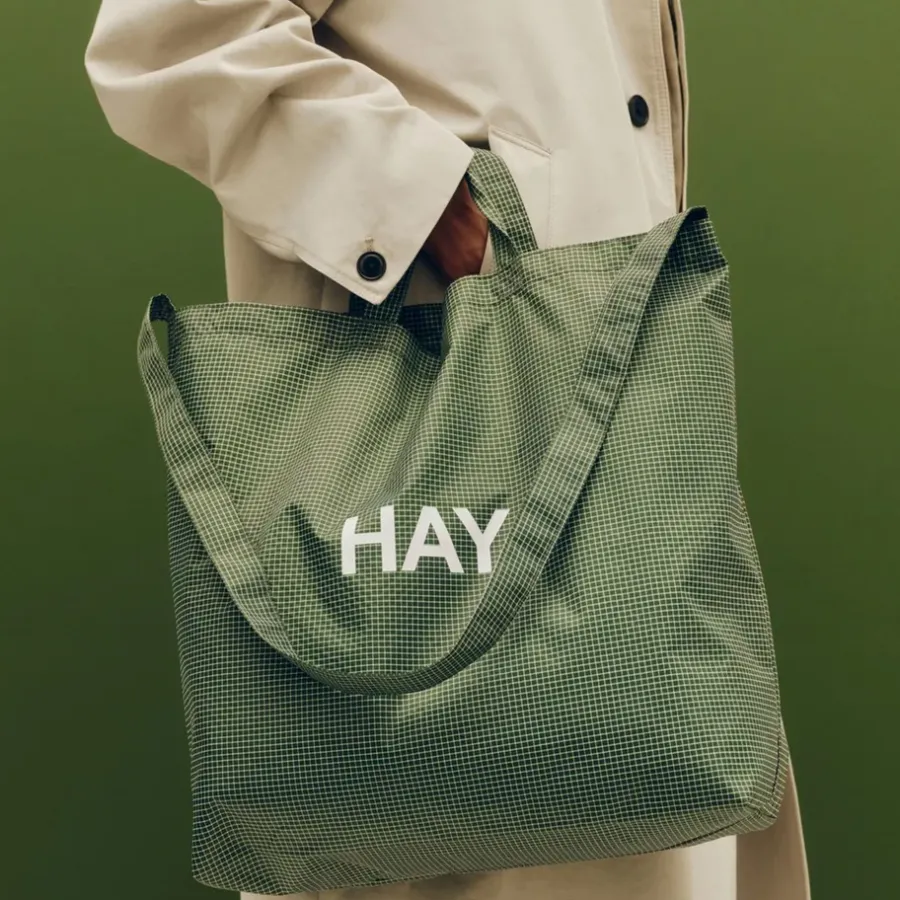 HAY Grid Crossover Bag tas medium, Dark green, medium< Opbergmanden