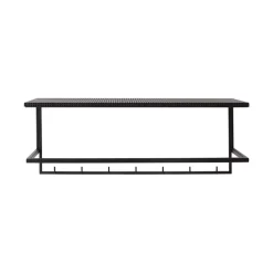 Kristina Dam Studio Grid hoedenplank, black< Garderobehaken & Hoedenplanken
