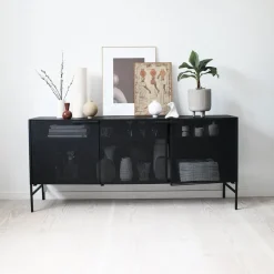Kristina Dam Studio Grid sideboard, black< Ladekasten & Dressoirs
