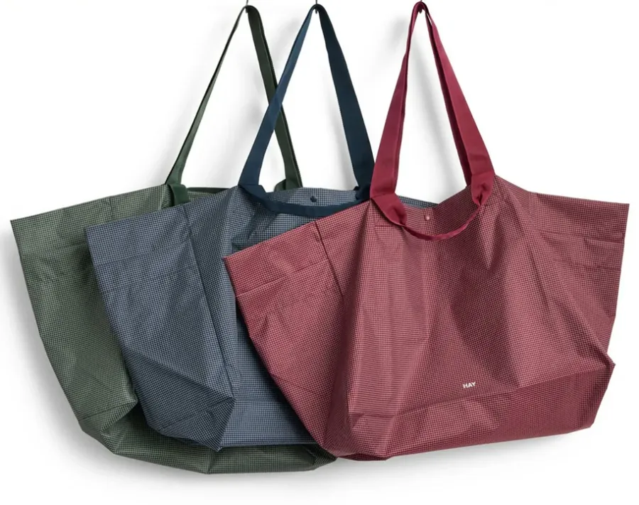 HAY Grid Weekend Bag tas, Dark blue, large< Opbergmanden