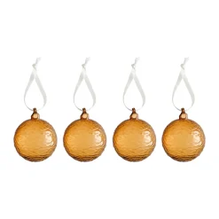 Cooee Design Gry Marble kerstbal Ø8 cm, Cognac< Kerstdecoraties