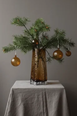 Cooee Design Gry Marble kerstbal Ø8 cm, Cognac< Kerstdecoraties