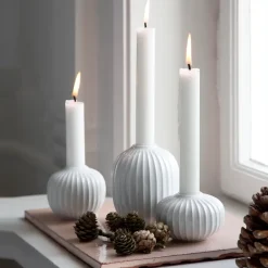 Kähler Hammershøi kandelaar groot, white (wit)< Kandelaars