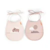 Done by deer Happy Clouds Tiny slabbetje 2-pack, Powder< Kinderkamer Interieuraccessoires|Kinderkamer Interieuraccessoires