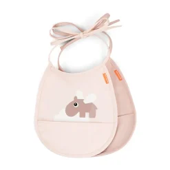 Done by deer Happy Clouds Tiny slabbetje 2-pack, Powder< Kinderkamer Interieuraccessoires|Kinderkamer Interieuraccessoires