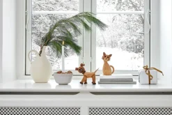 Spring Copenhagen Happy decoratie hond, Eikenhout< Houten Beelden