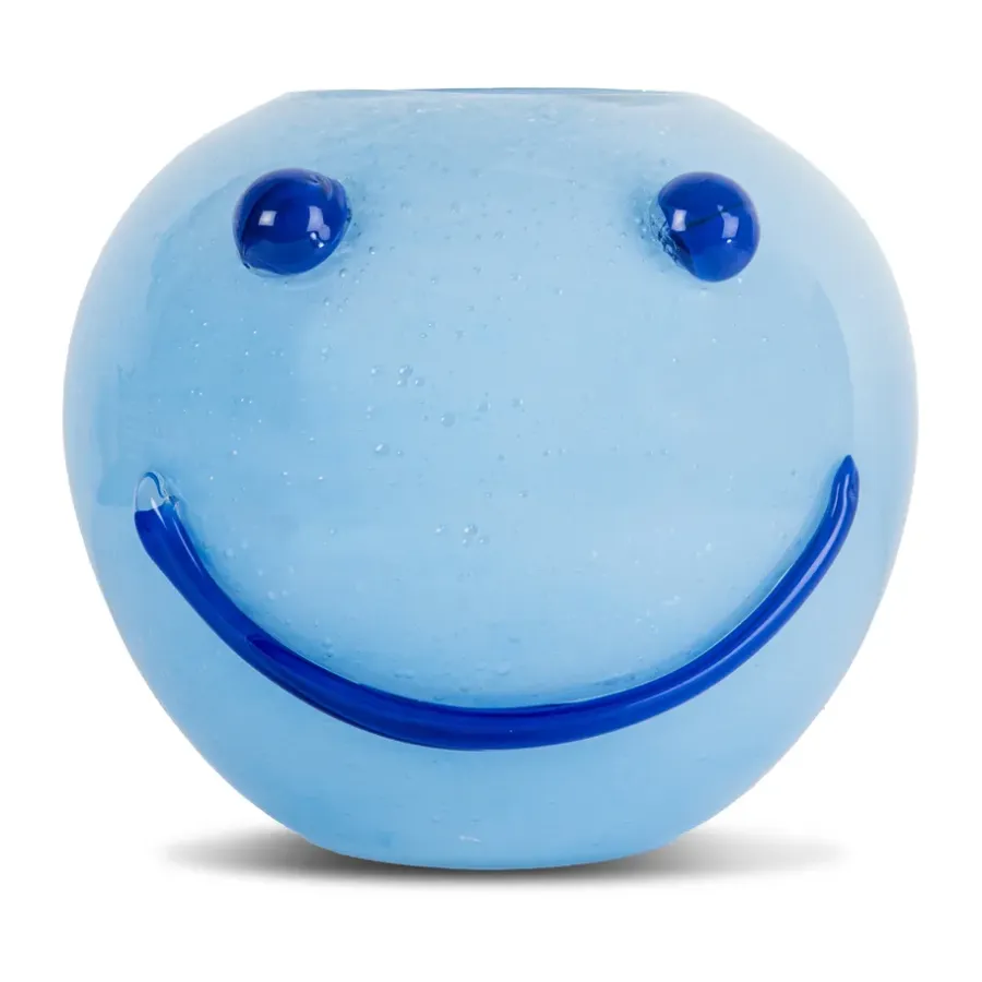 Byon Happy vaas 25 cm, Blauw< Vazen