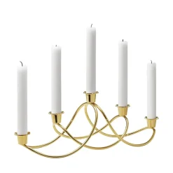 Georg Jensen Harmony kandelaar, verguld< Kandelaars