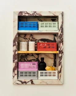 HAY Colour Crate Mini 2-pack 13x17 cm, Light grey< Opbergmanden
