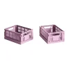 HAY Colour Crate Mini 2-pack 13x17 cm, Dusty rose< Opbergmanden