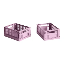 HAY Colour Crate Mini 2-pack 13x17 cm, Dusty rose< Opbergmanden