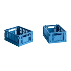 HAY Colour Crate Mini 2-pack 13x17 cm, Electric blue< Opbergmanden
