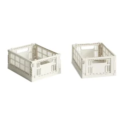 HAY Colour Crate Mini 2-pack 13x17 cm, Off white< Opbergmanden