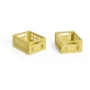 HAY Colour Crate Mini 2-pack 13x17 cm, Dusty yellow< Opbergmanden