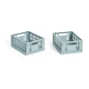 HAY Colour Crate Mini 2-pack 13x17 cm, Dusty blue< Opbergmanden