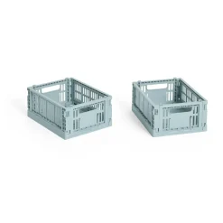 HAY Colour Crate Mini 2-pack 13x17 cm, Dusty blue< Opbergmanden