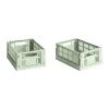 HAY Colour Crate Mini 2-pack 13x17 cm, Mint< Opbergmanden