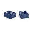 HAY Colour Crate Mini 2-pack 13x17 cm, Dark blue< Opbergmanden