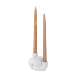 Bloomingville Haydn kaarsenhouder knoop, Wit< Kandelaars
