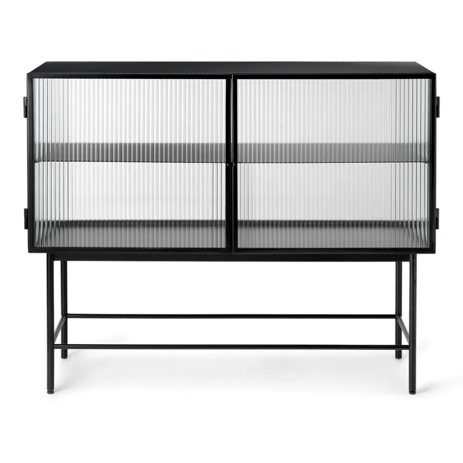 Ferm Living Haze sideboard, Black-golvend glas< Ladekasten & Dressoirs