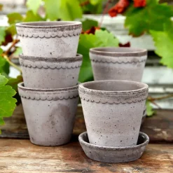 Bergs Potter Helena pot Ø14 cm, Grijs< Bloempotten