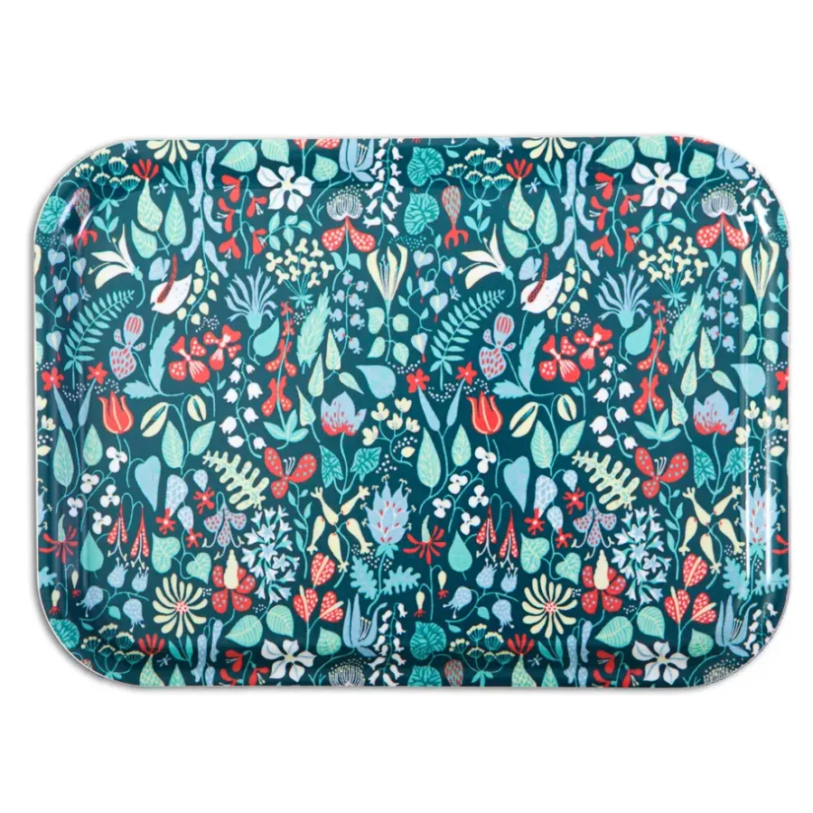 Opto Design Herbarium dienblad blauw, 36 x 28 cm.< Decoratieve Accessoires|Decoratieve Dienbladen