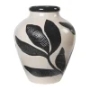 Broste Copenhagen Herbert vaas 40 cm, Black-rainy day green< Vazen