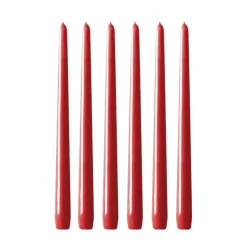Hilke Collection Herrgårdsljus kaarsen 30 cm 6-pack, Rode Glans< Kaarsen