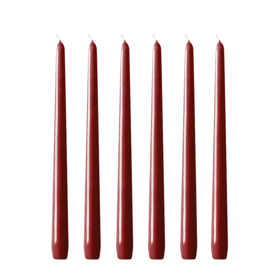 Hilke Collection Herrgårdsljus kaarsen 30 cm 6-pack, Wijnrode glans< Kaarsen