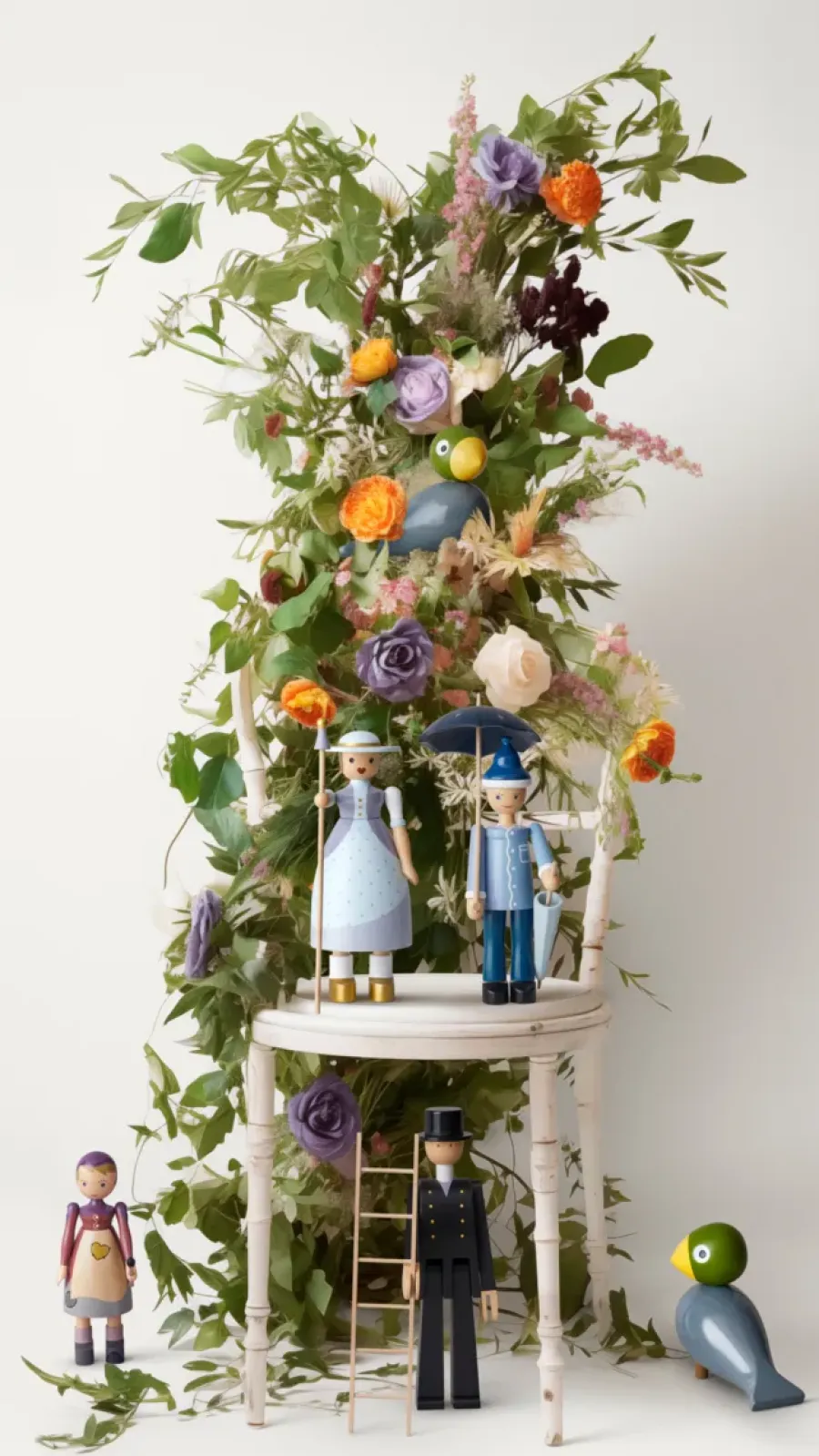 Kay Bojesen Denmark Het kleine meisje met de zwavelstokjes, Boek< Kerstdecoraties|Houten Beelden