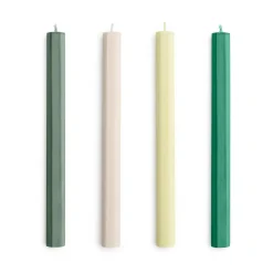 HAY Hexagon Candle kaarsen mix 4-pack, Greens-whites< Kaarsen