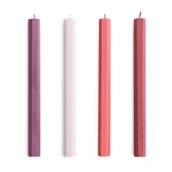 HAY Hexagon Candle kaarsen mix 4-pack, Reds-bordeaux< Kaarsen