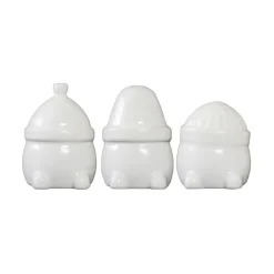 DBKD Hipster Triplets kerstdecoratie 3-pack, Shiny white< Kerstdecoraties