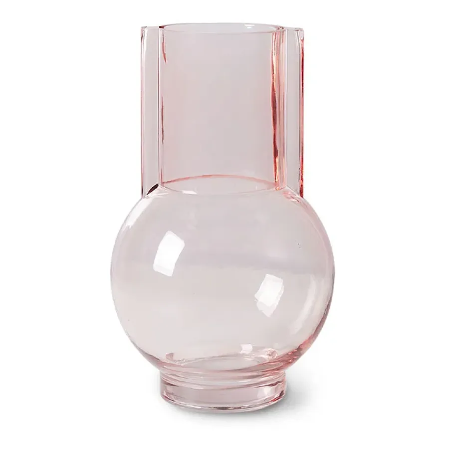 HKliving HK Living glazen vaas 23 cm, pink< Vazen