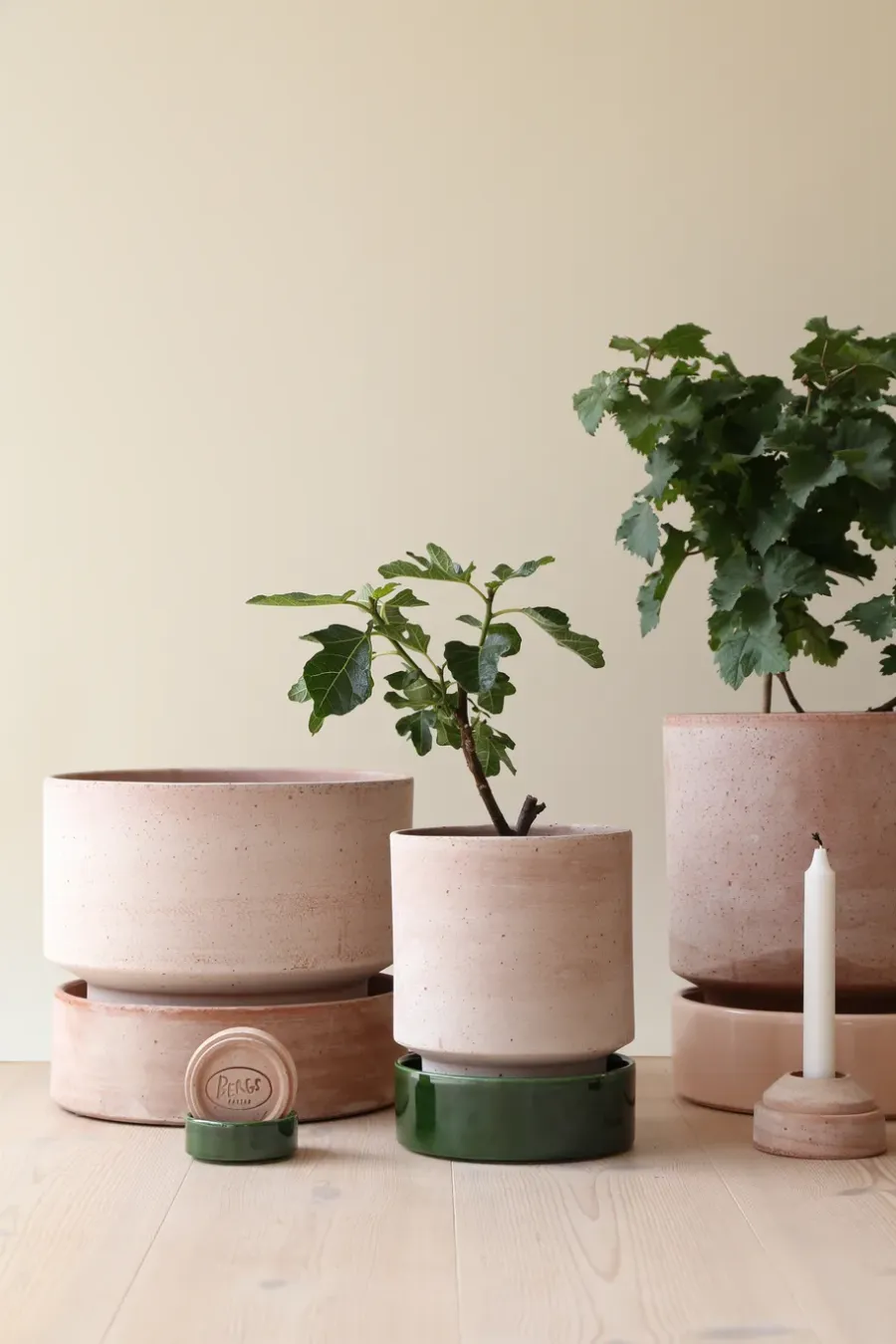 Bergs Potter Hoff pot, Ø16 cm, Raw Rosa-Deep Burgundy< Bloempotten