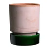 Bergs Potter Hoff pot, Ø14 cm, Raw Rosa-Emerald Green< Bloempotten