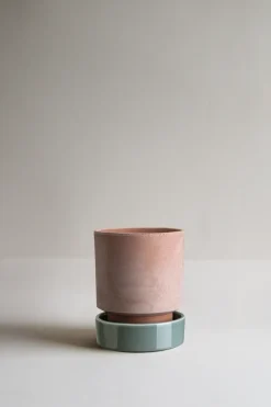 Bergs Potter Hoff pot, Ø14 cm, Raw Rosa-Misty Blue< Bloempotten