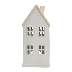 Lene Bjerre Hollia decoratiehuisje 29 cm, White< Kerstdecoraties