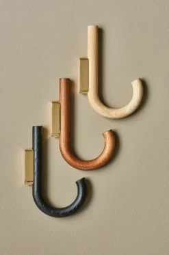 Gejst Hook haak 19 cm, Eikenhout-messing< Haken & Hangers