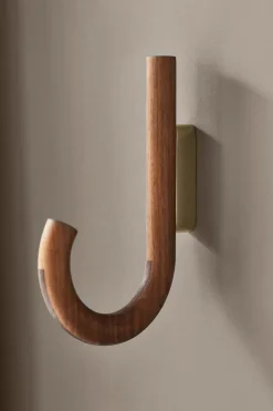 Gejst Hook haak 19 cm, Walnoot-messing< Haken & Hangers